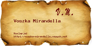 Voszka Mirandella névjegykártya